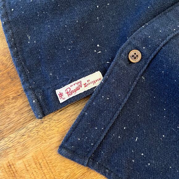 Vintage Original Penguin Mens Shirt Jacket S Button Flannel Heritage Slim Fit - Picture 6 of 12